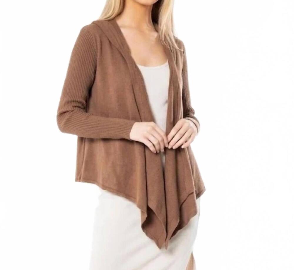NEW MAVEN WEST hoodie cardigan in mocha